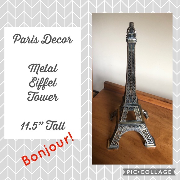 Vintage Other - Metal Eiffel Tower Paris France Home Decor 11.5”